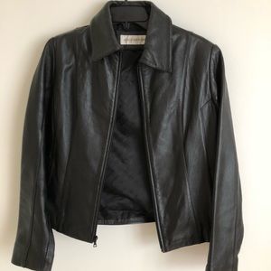 Black leather jacket medium